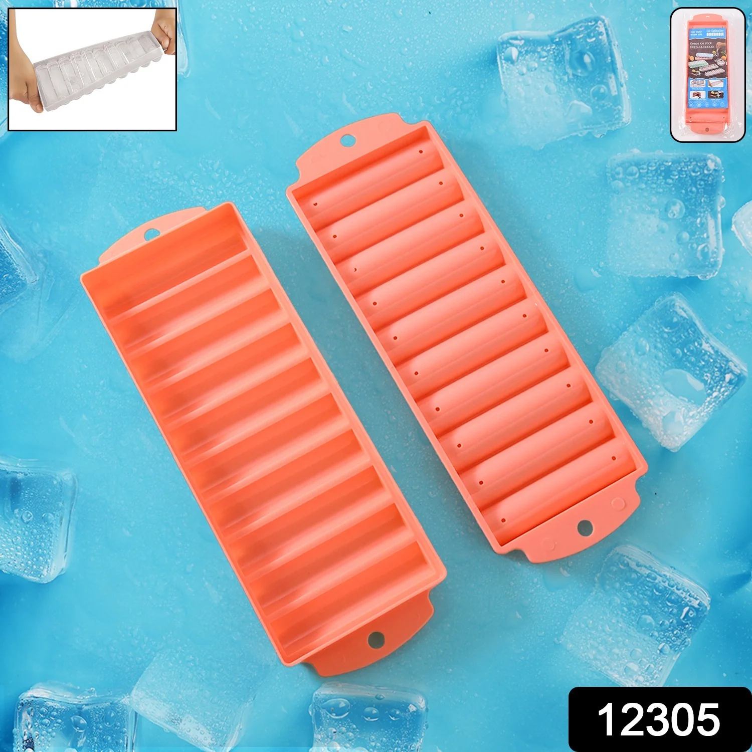 Compact Plastic Ice Stick Tray (1 Pc) - Image 2