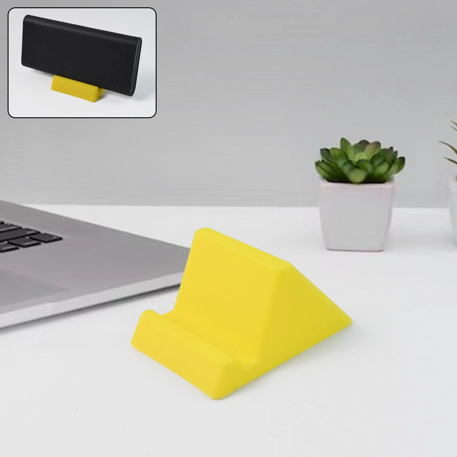 Compact Plastic Mobile Phone Holder Stand (2 Pc & Mix Color) - Image 3