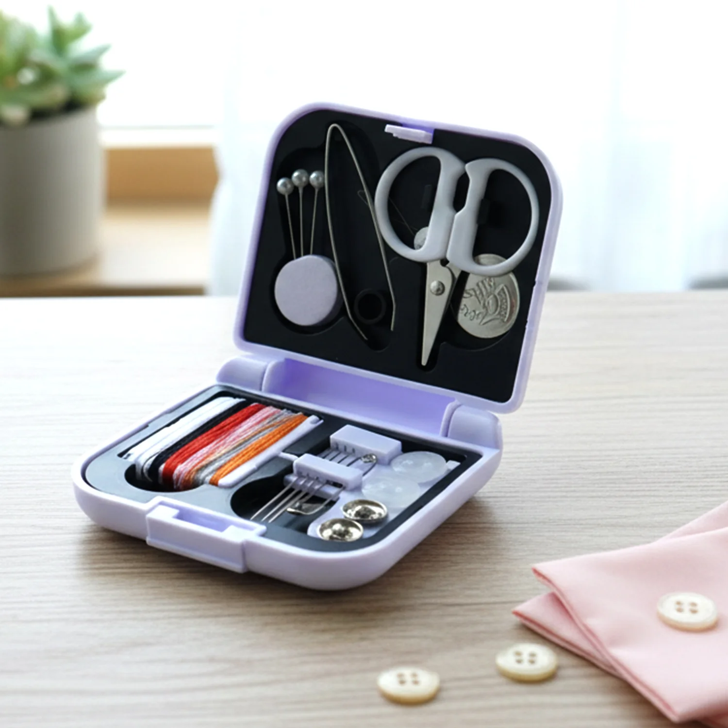 Compact Sewing Kit with Storage Box for Home (1 Set with Box) - Image 4