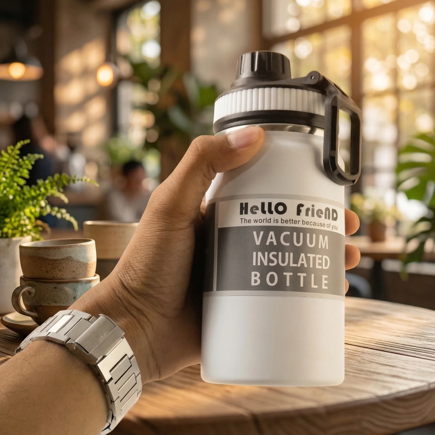 Compact Vacuum Insulated Water Bottle 400 ML Approx - Image 3