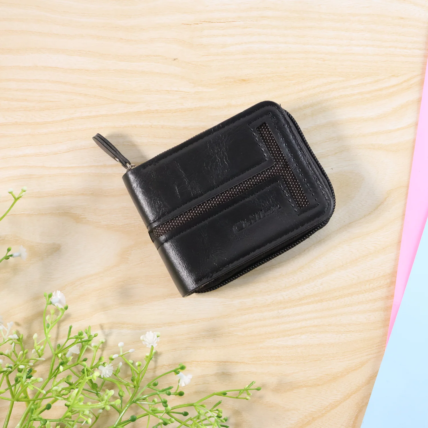 Compact Zip-Around Card Holder Wallet for Men & Women (1 Pc) - Image 6
