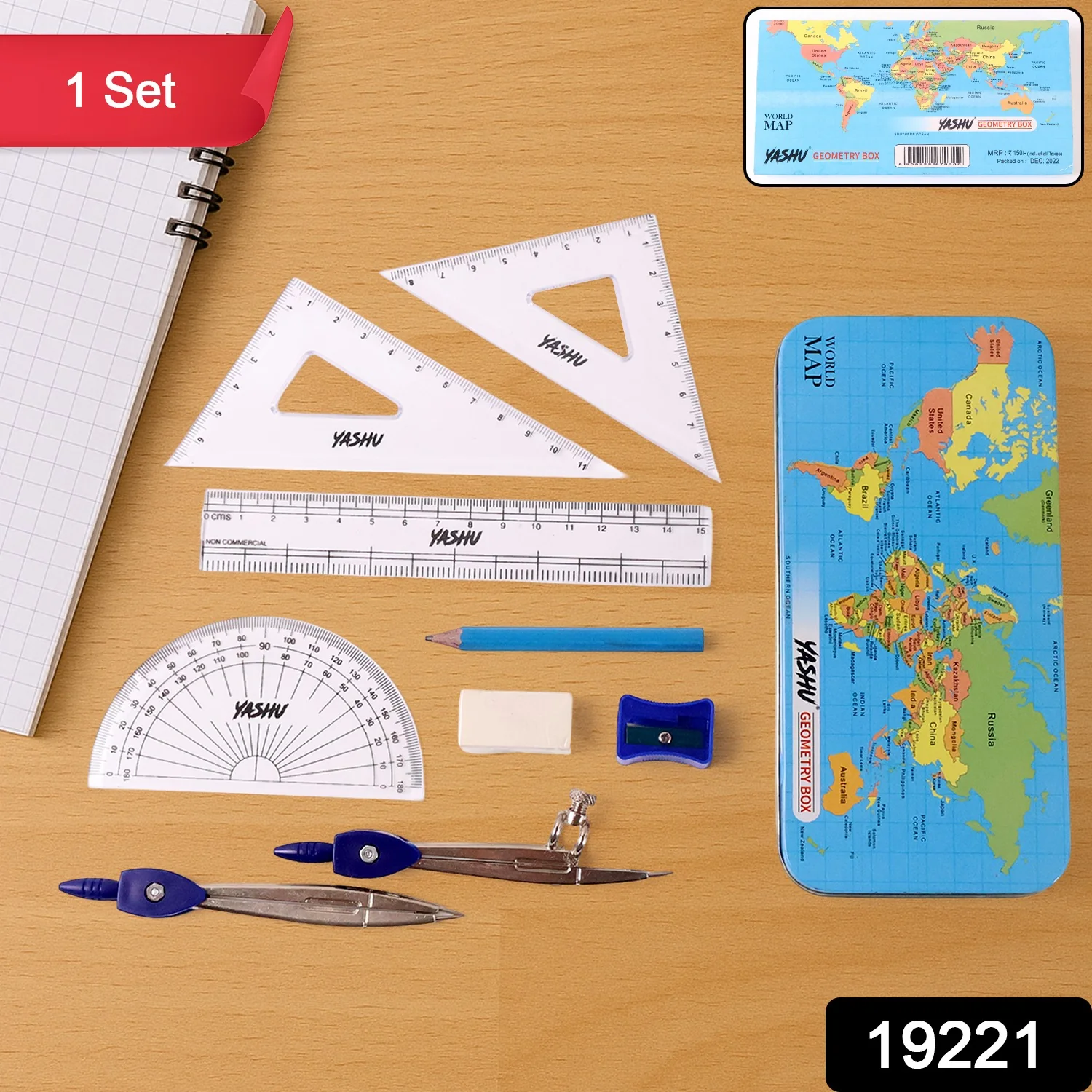 Yashu Complete Geometry Box Set with Compass - Image 2