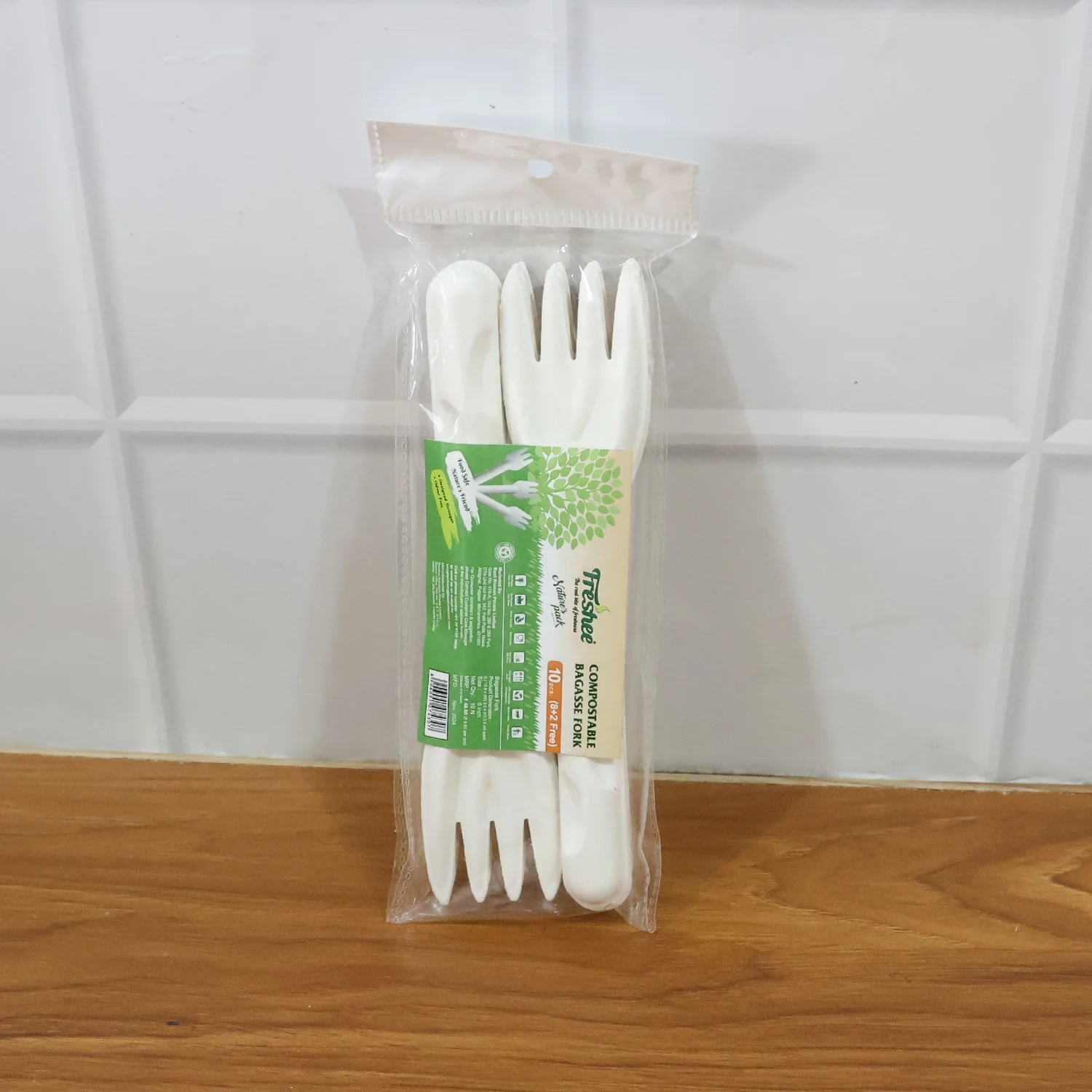 Compostable Bagasse Fork – 10 Pcs Pack - Image 7