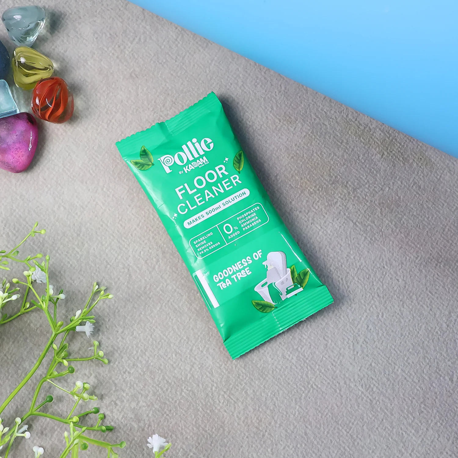 Pollic Kadam Concentrated Floor Cleaner Sachet – Tea Tree Fragrance (50 Gm) - Image 4