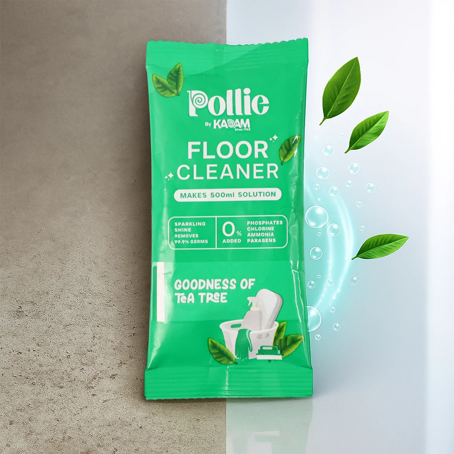 Pollic Kadam Concentrated Floor Cleaner Sachet – Tea Tree Fragrance (50 Gm) - Image 6