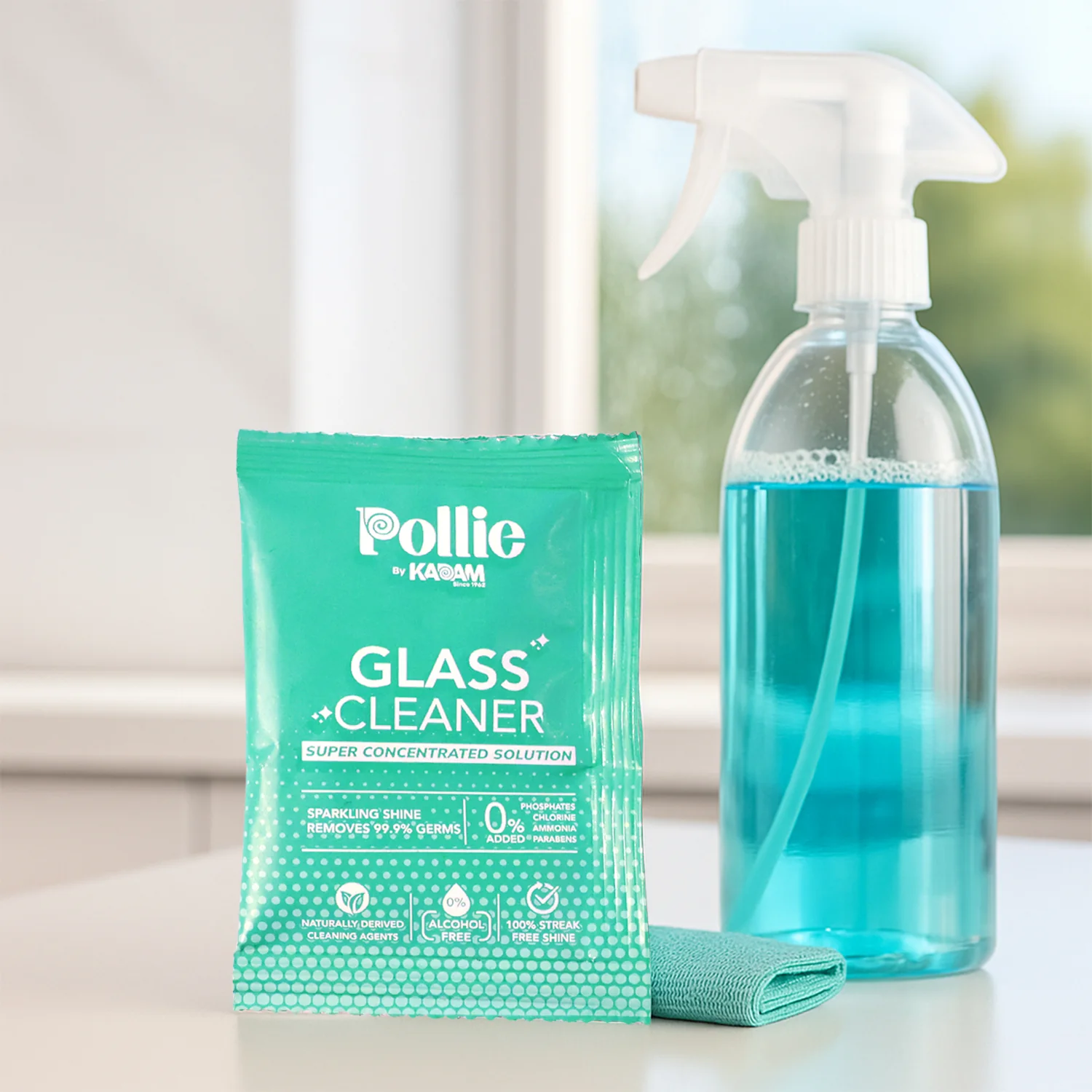 Pollic Kadam Concentrated Glass & Mirror Cleaner Sachet (15 Gm) - Image 4