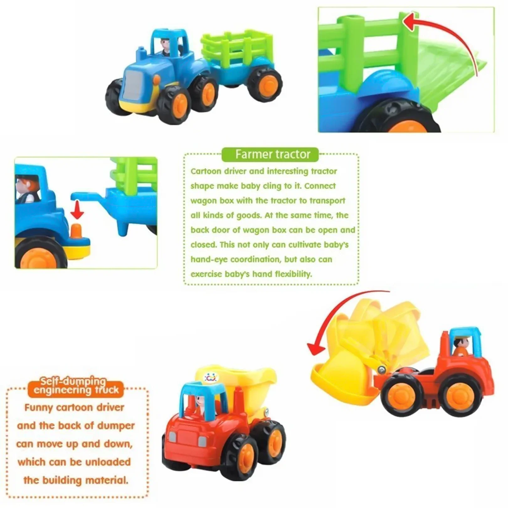 Funwoods Construction Vehicle Toy Set for Kids – (4 Pc) - Image 2