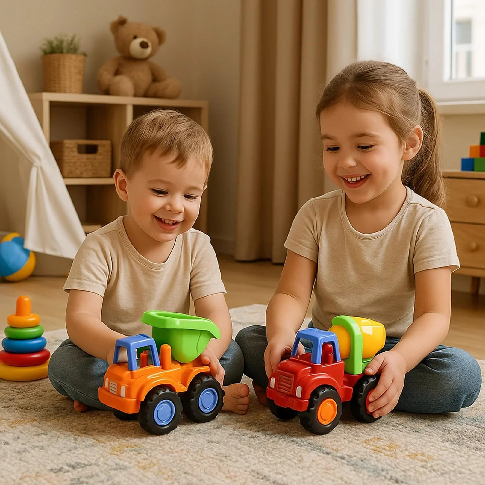 Funwoods Construction Vehicle Toy Set for Kids – (4 Pc) - Image 3