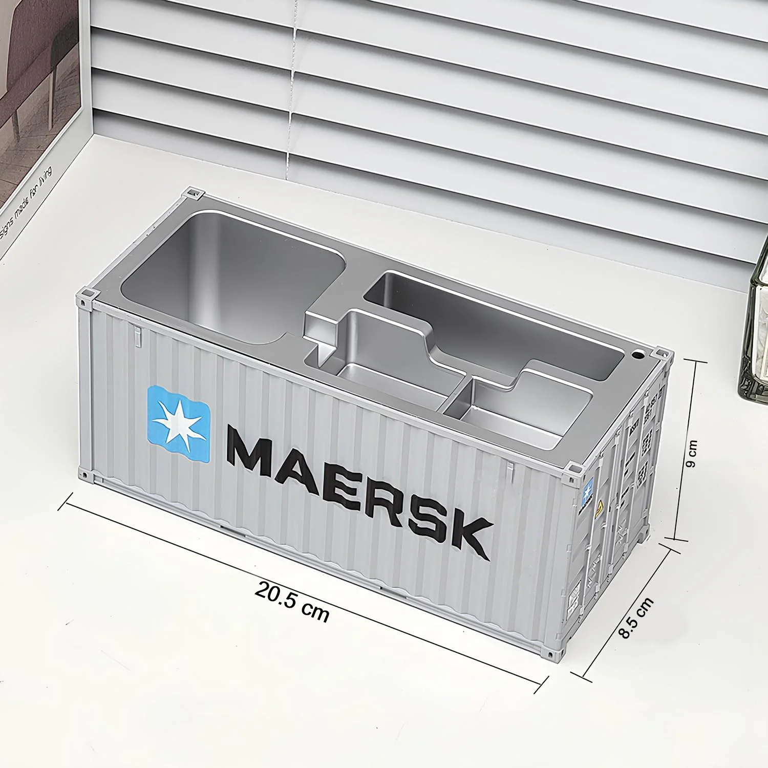 Container-Style Multi-Compartment Desk Organizer (1 Pc) - Image 7