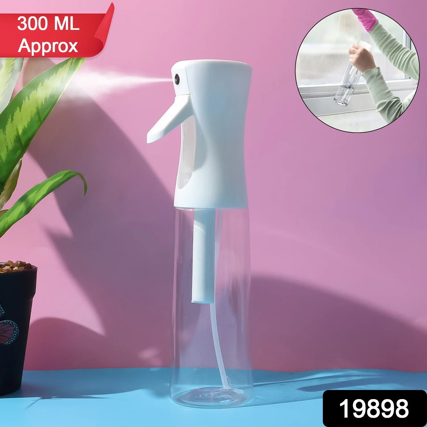 Continuous Fine Mist Spray Bottle - (1 Pc / 300 Ml Appox) - Image 2