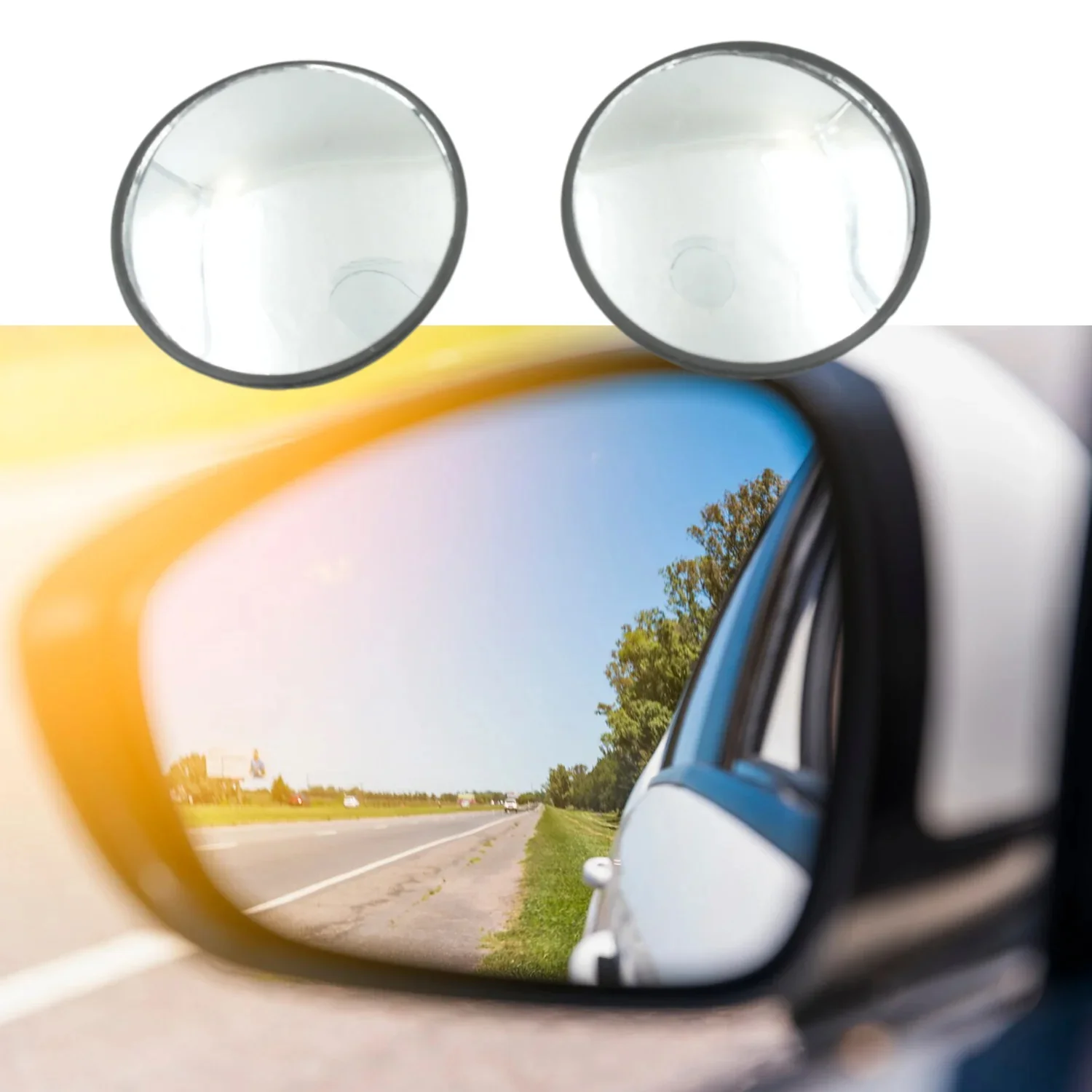 Car Blind Spot Mirror – HD Glass, Convex & Frameless (2 Pcs Set) - Image 6