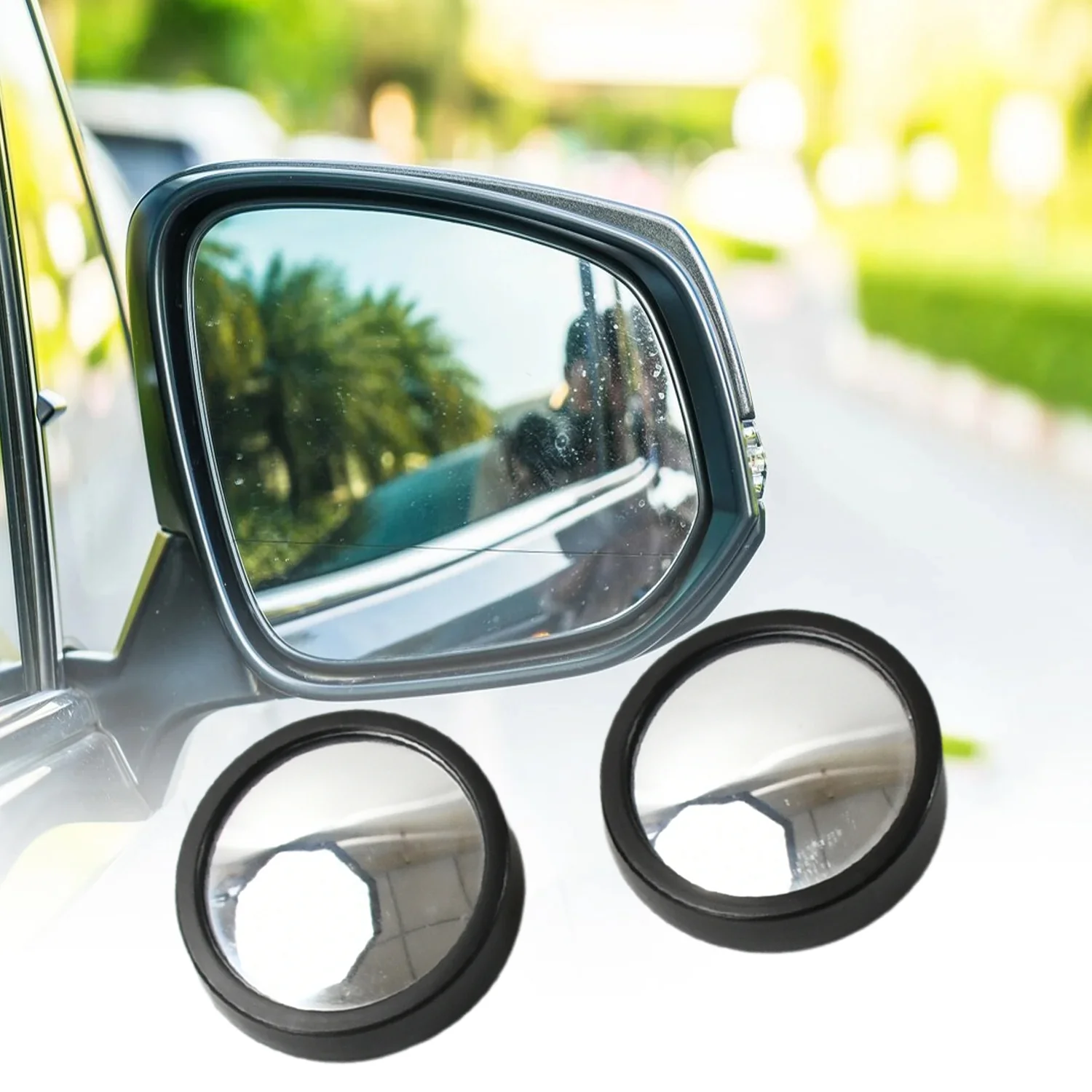 Car Blind Spot Mirror – HD Glass, Convex & Frameless (2 Pcs Set) - Image 7