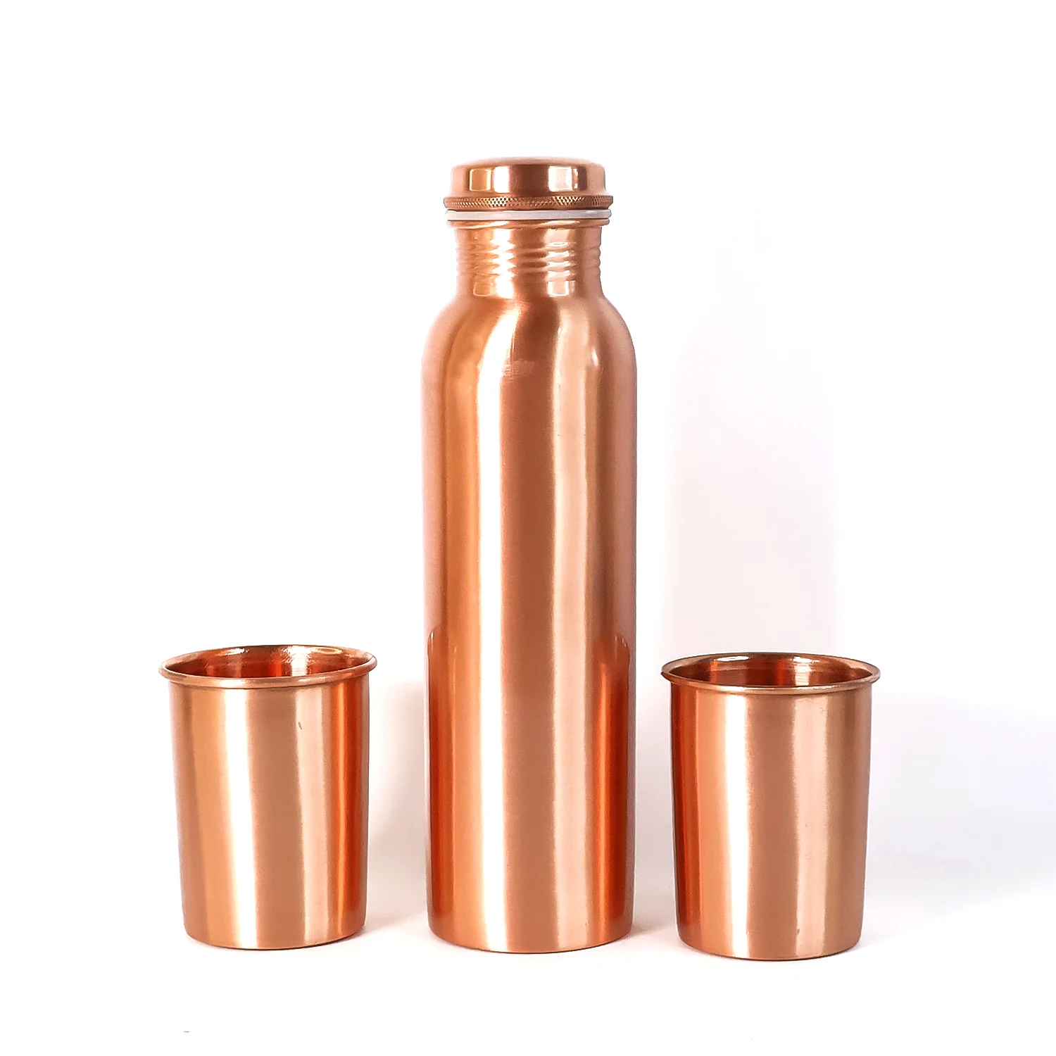 Copper Water Bottle 2 Glasses with Gift Box (3 Pcs Set) - Image 5