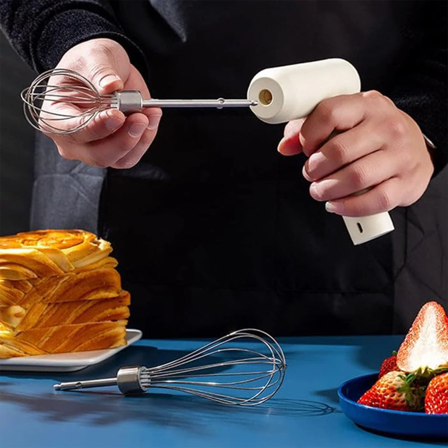 Cordless Electric Whisk & Egg Beater - (1 Pc) - Image 6