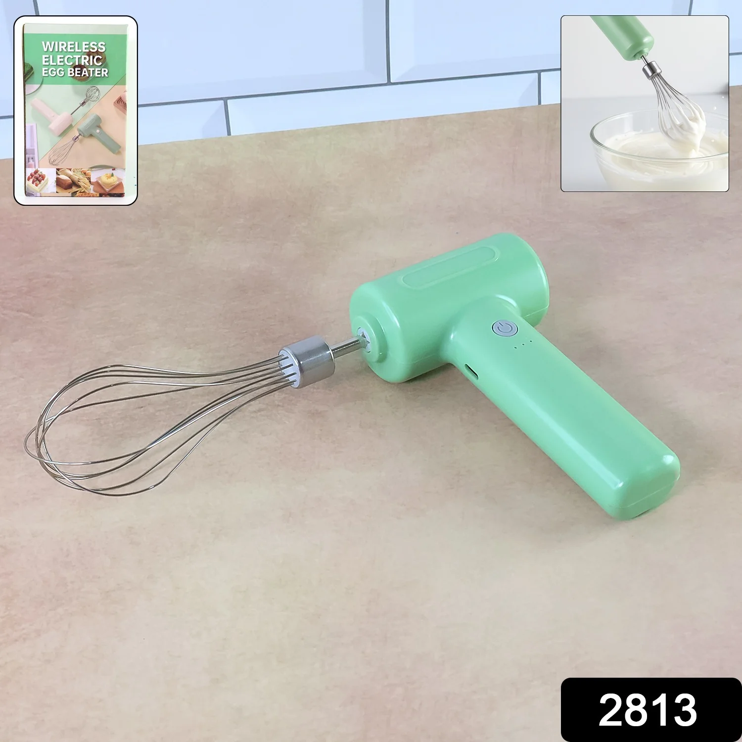 Cordless Electric Whisk & Egg Beater - (1 Pc) - Image 2