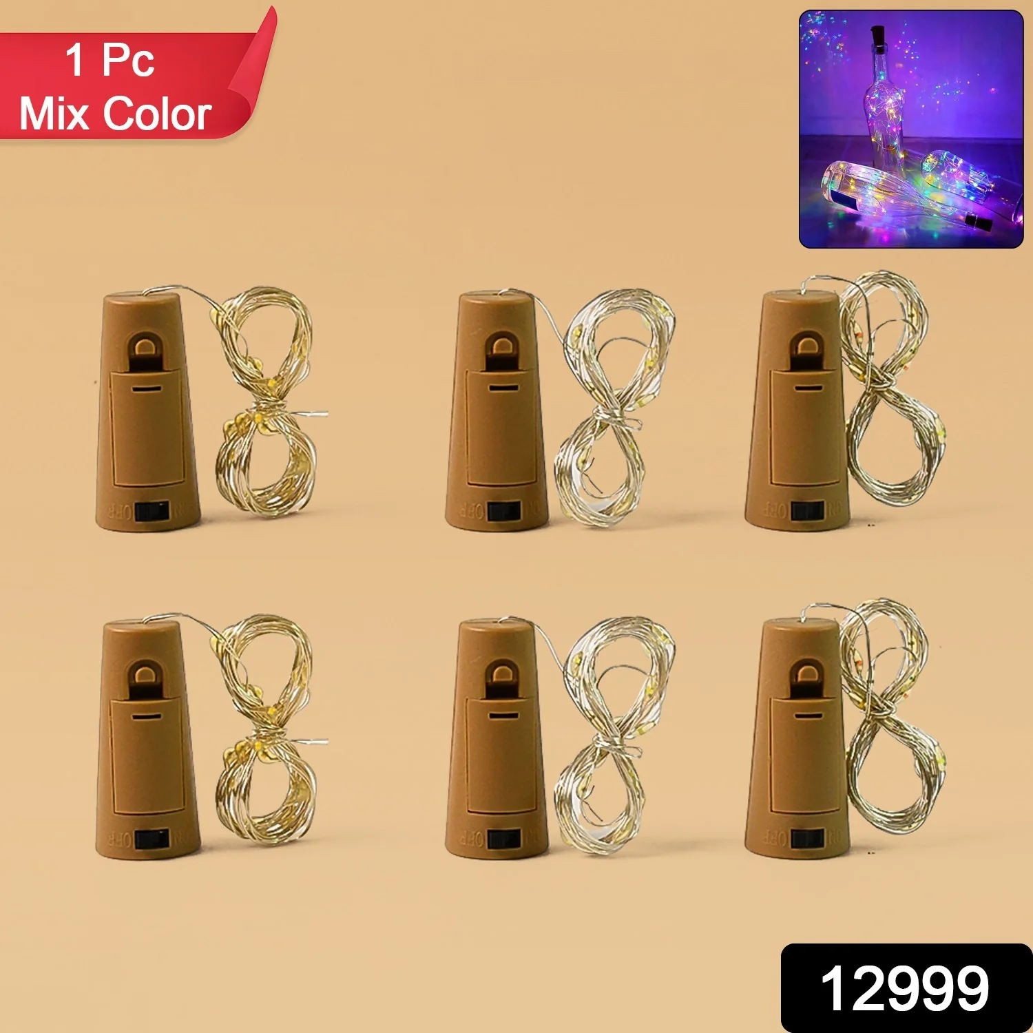 Cork-Shaped LED Bottle String Fairy Lights (1 Pc) - Image 2