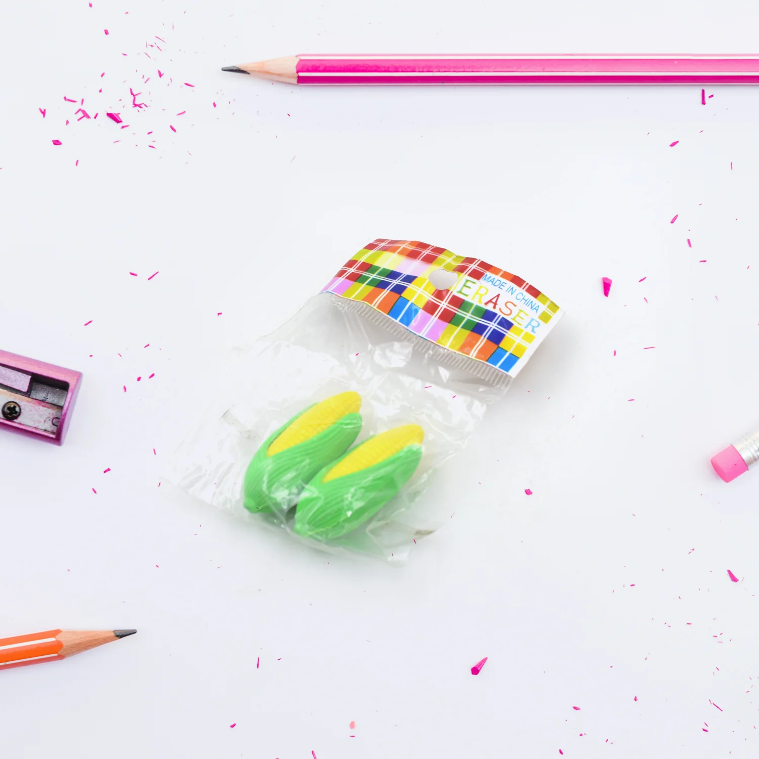 Corn Shape School Eraser High Qulaity ( 2 Pc Set ) - Image 3