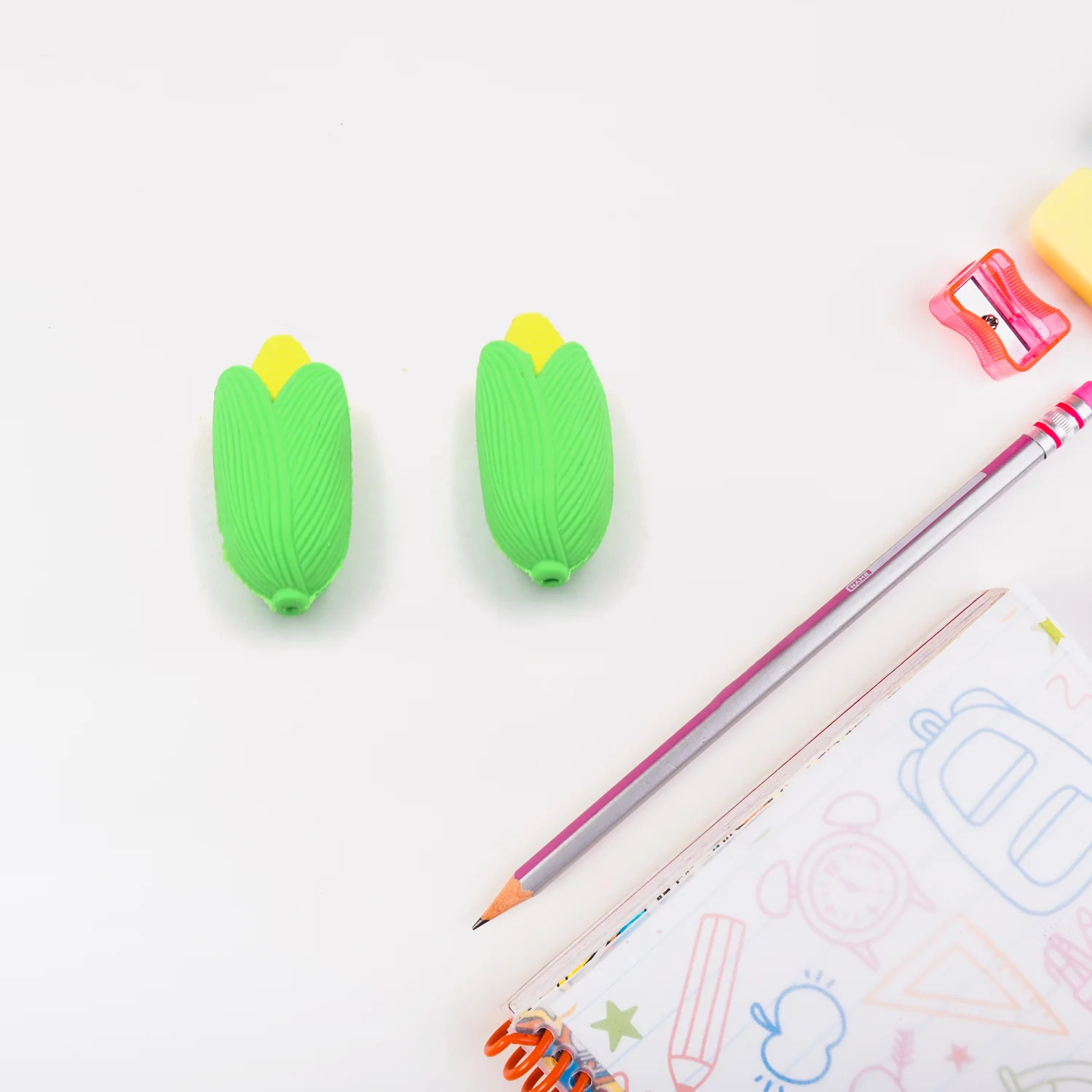 Corn Shape School Eraser High Qulaity ( 2 Pc Set ) - Image 5