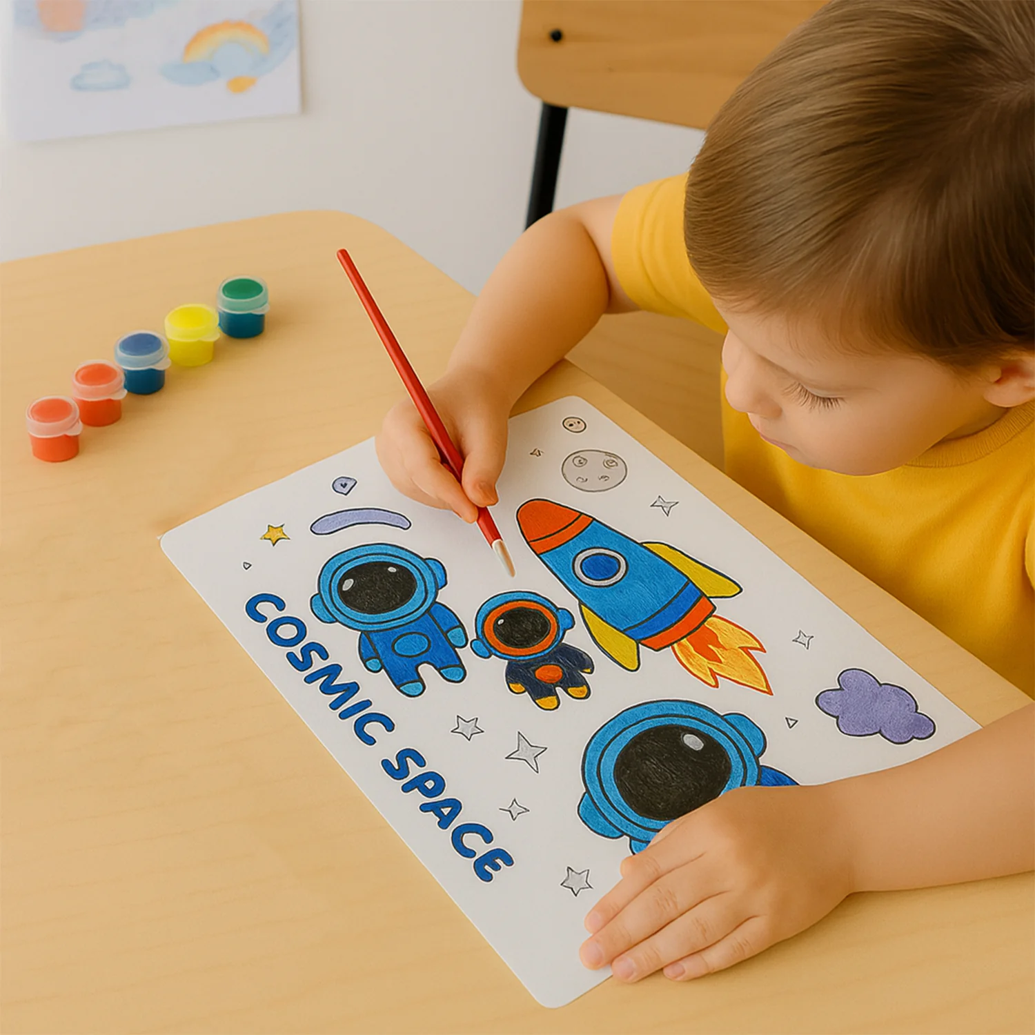 Cosmic Space Theme Kids Painting and Coloring Kit - Image 4