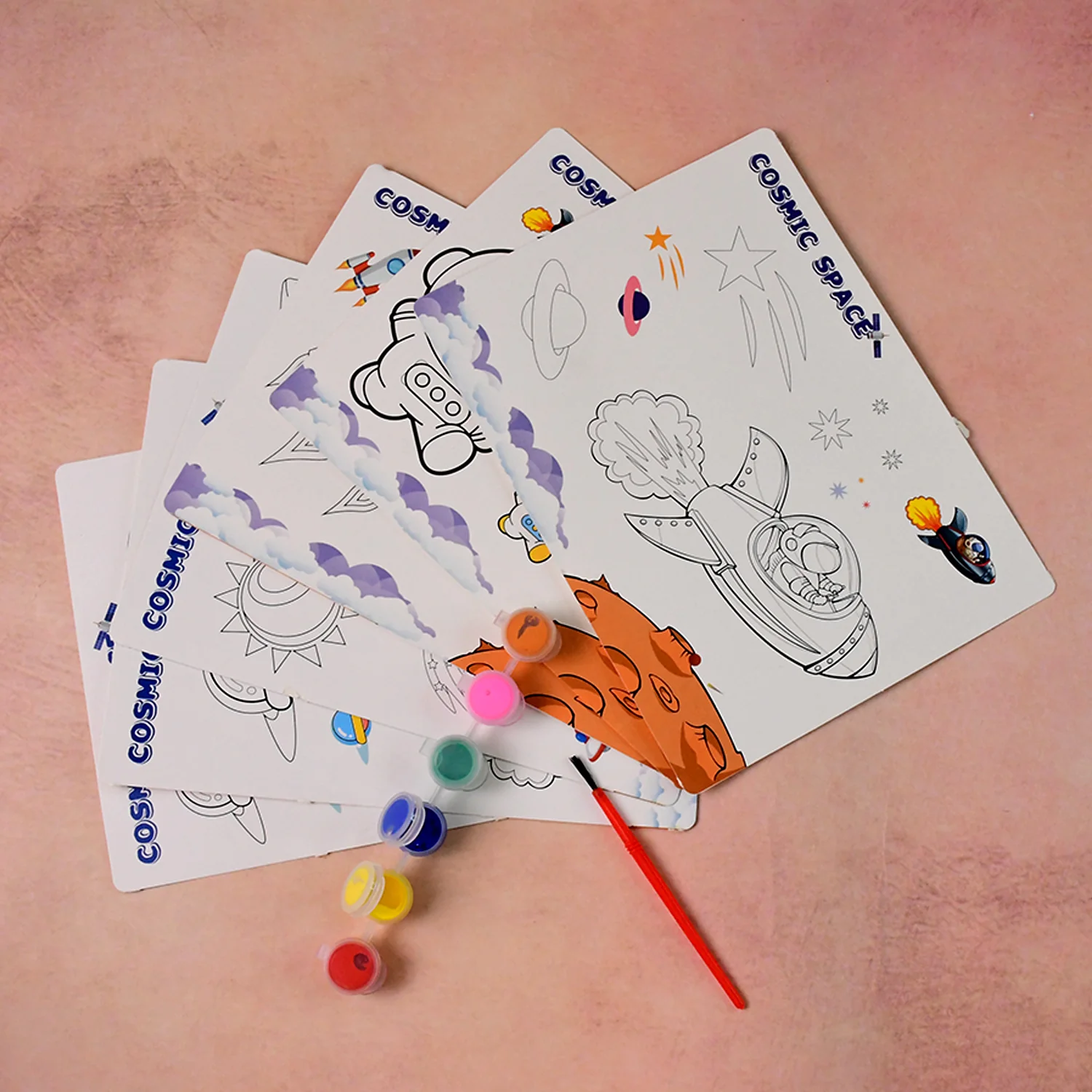 Cosmic Space Theme Kids Painting and Coloring Kit - Image 7
