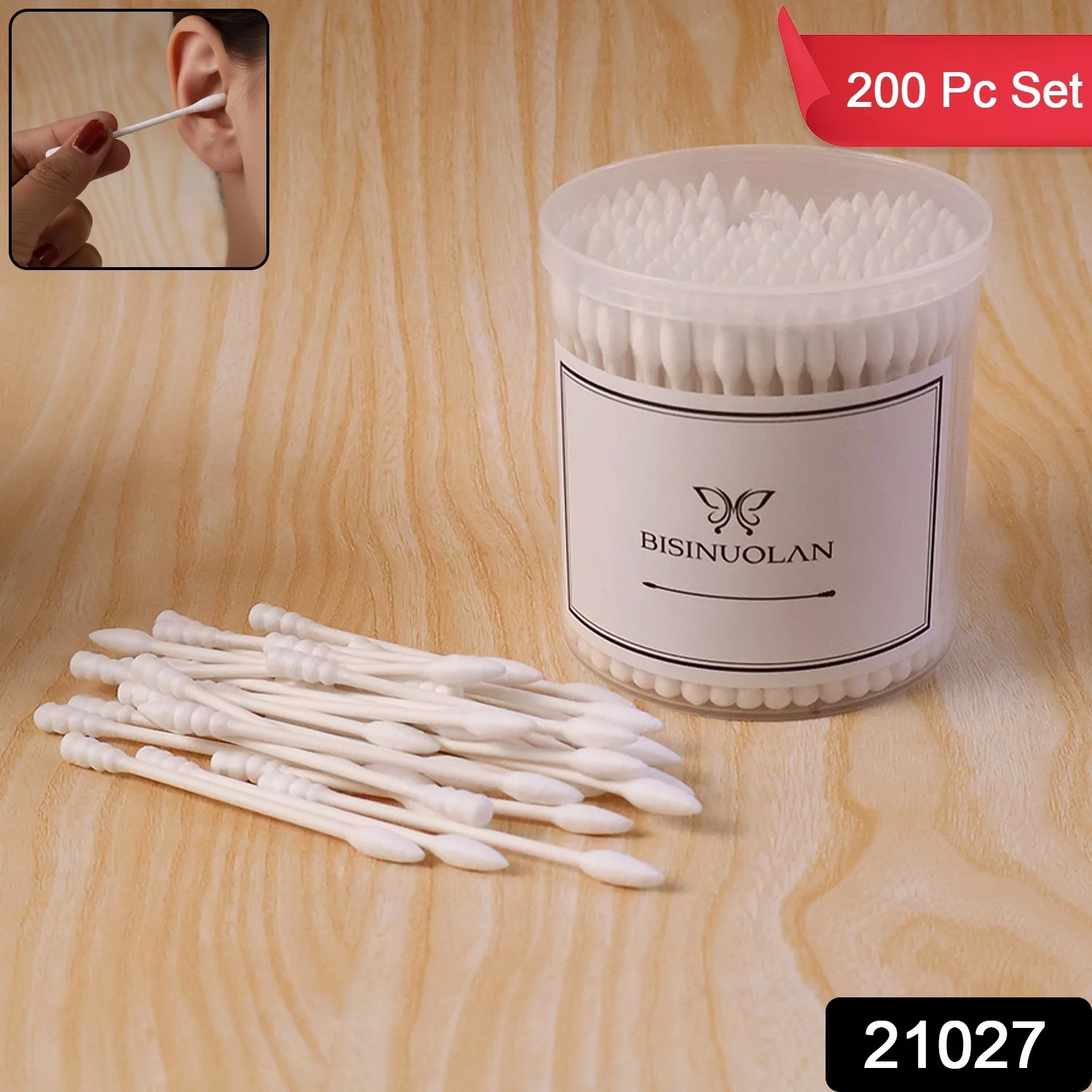 Cotton Ear Buds Set (200 Pc) - Image 2