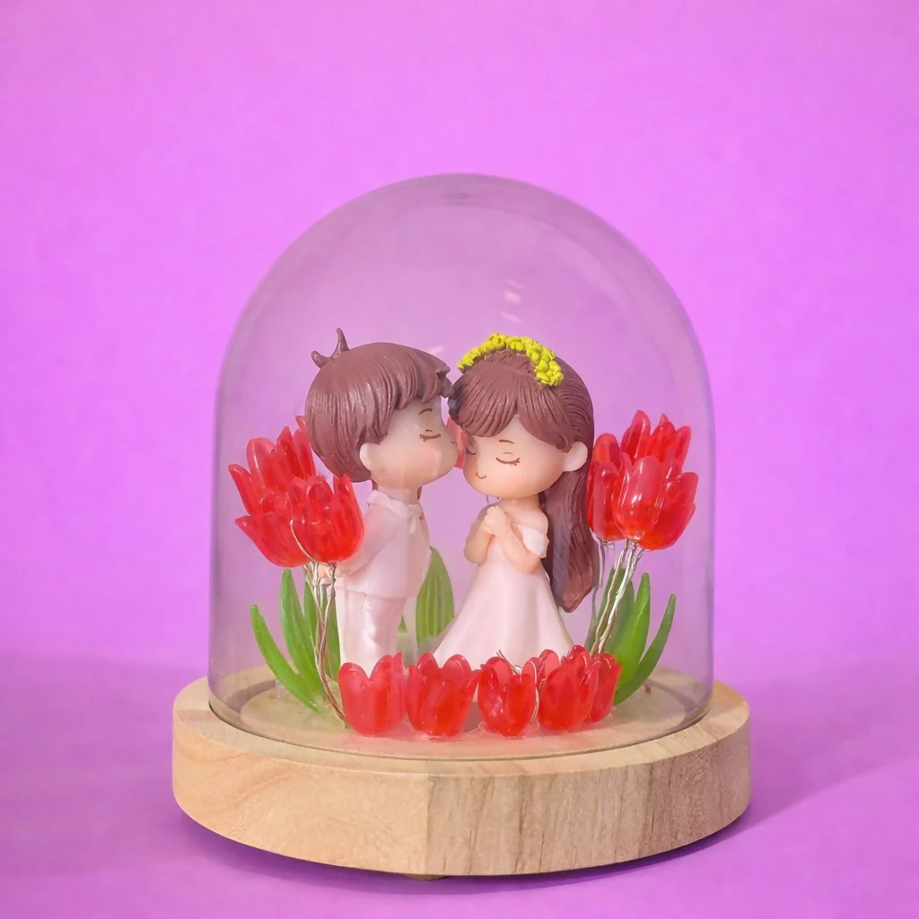 Couple Dome Decorative Lamp for Bedroom, Table & Gift Decor - Image 4