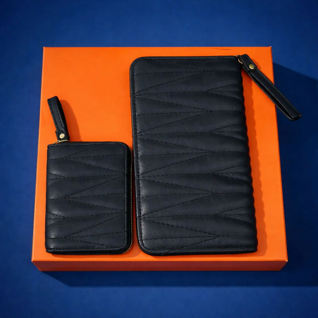 Couple Wallet & Watch Gift Set Premium Combo Box (Color may vary) - Image 2