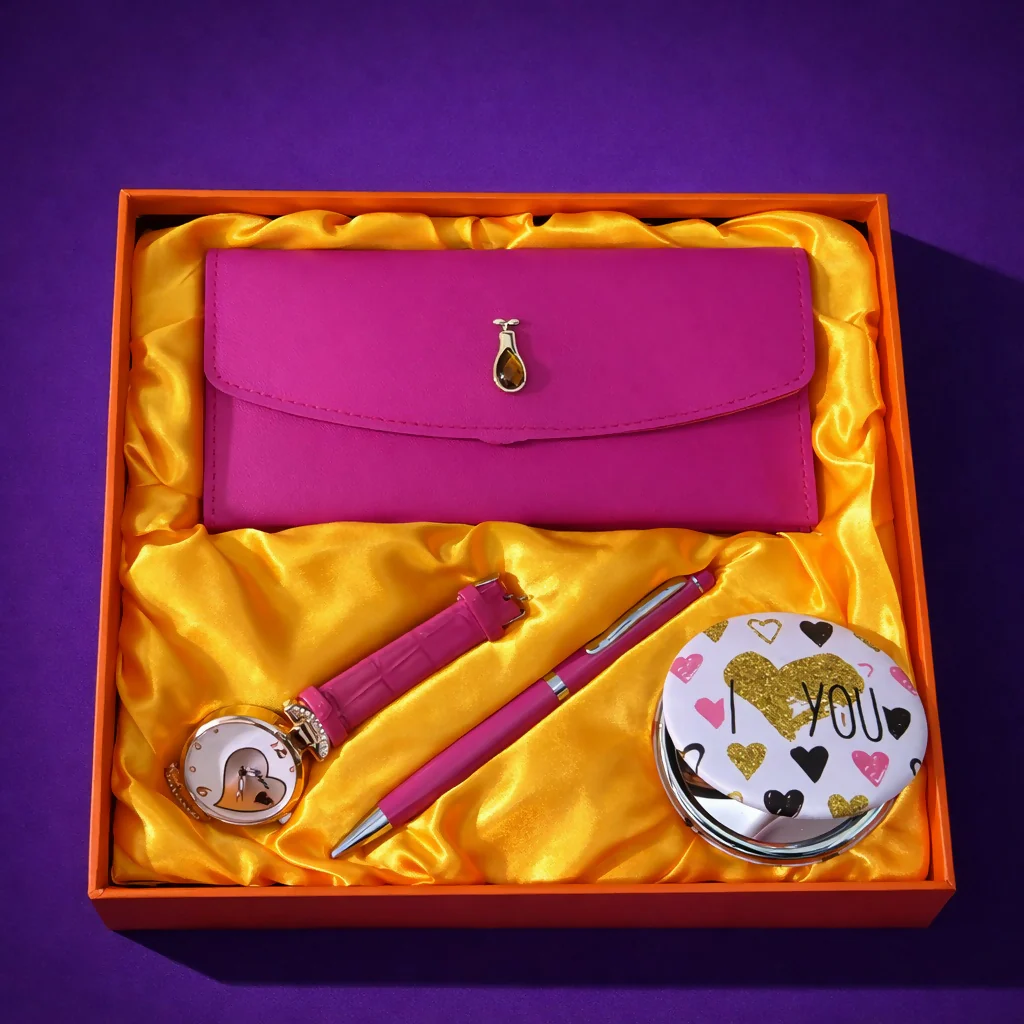 Couple Wallet & Watch Gift Set Premium Combo Box (Color may vary) - Image 5