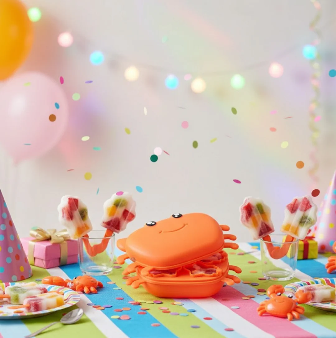 Creative Crab Shape Ice Mold Tray Silicone Ice Cube Maker Fun Cartoon Ice Tray (1 Pc) - Image 6