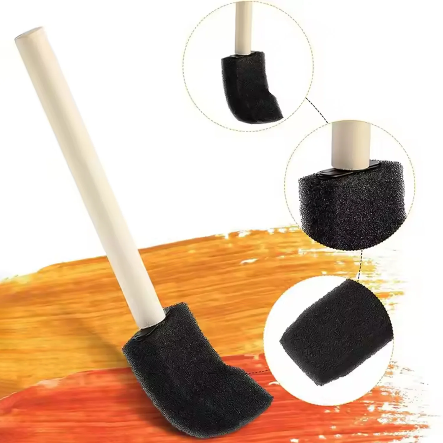 Multipurpose Sponge Brushes for Painting with Wooden Handles - Image 4