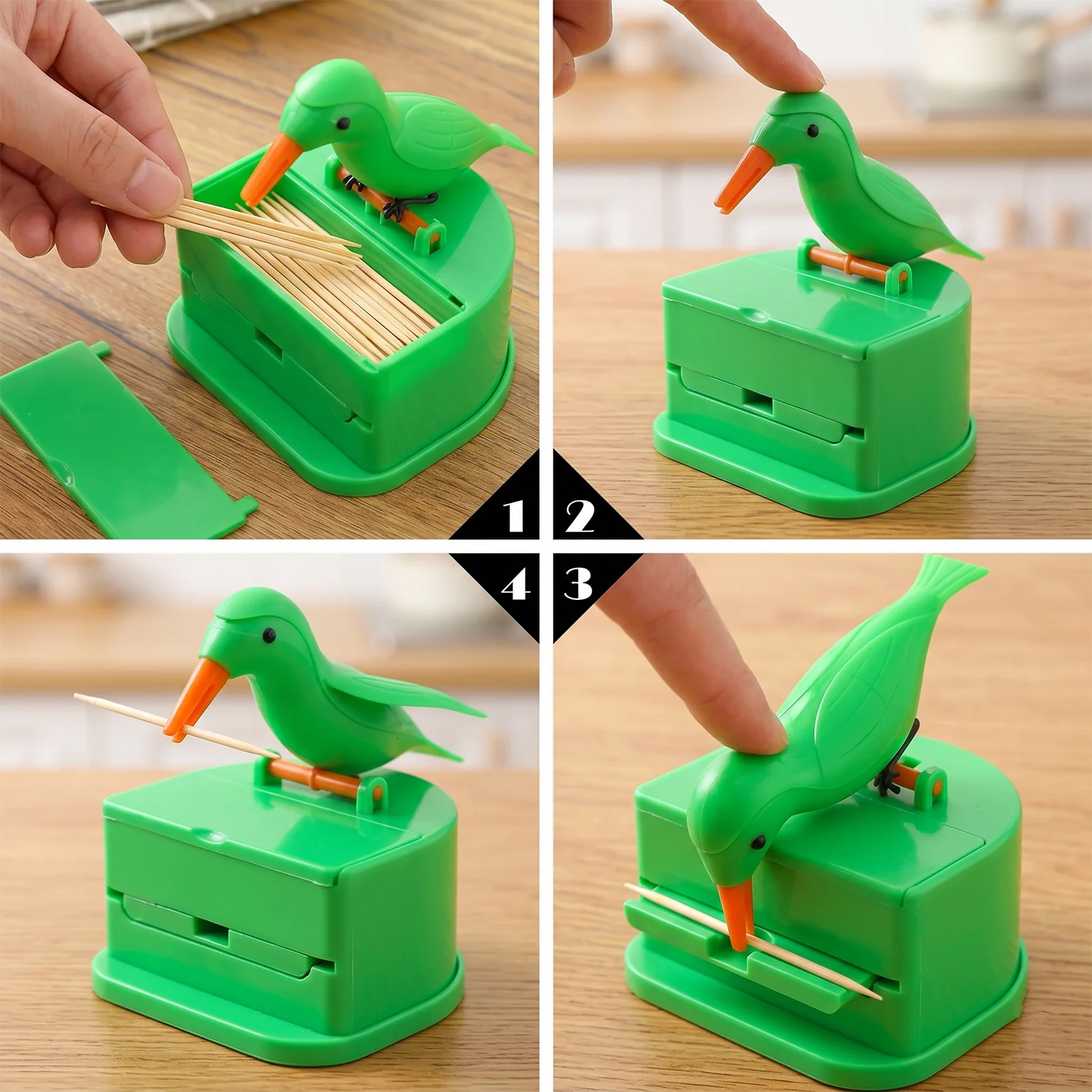 Creative Bird Shape Toothpick Dispenser Holder (1 Pc) - Image 4