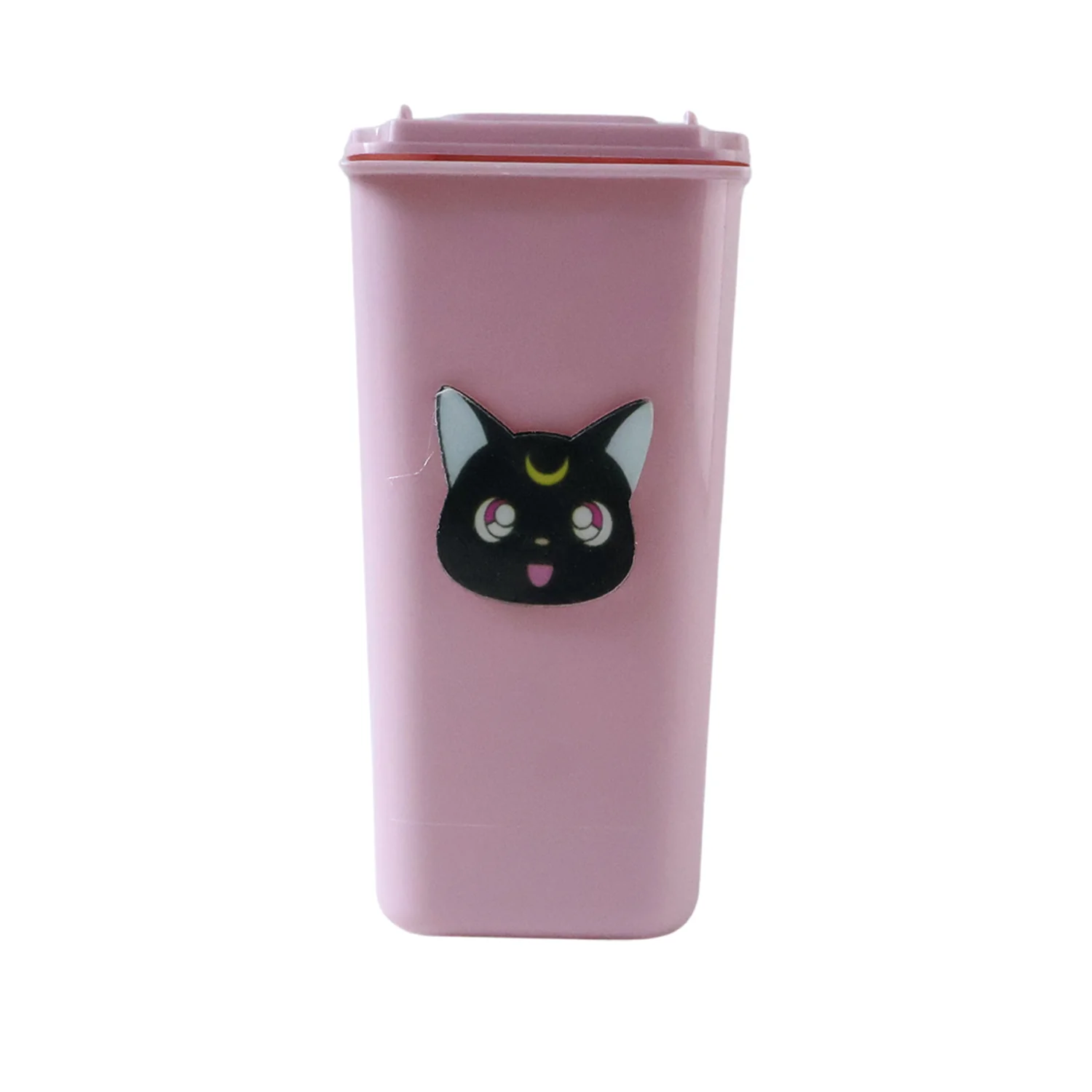 Creative Mini Trash Can Shape Pen Stand with Lid (1 Pc) - Image 4
