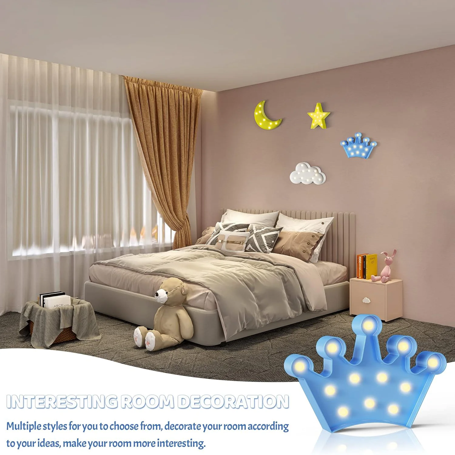 Crown Shaped LED Decorative Night Lamp (1 Pc) - Image 3