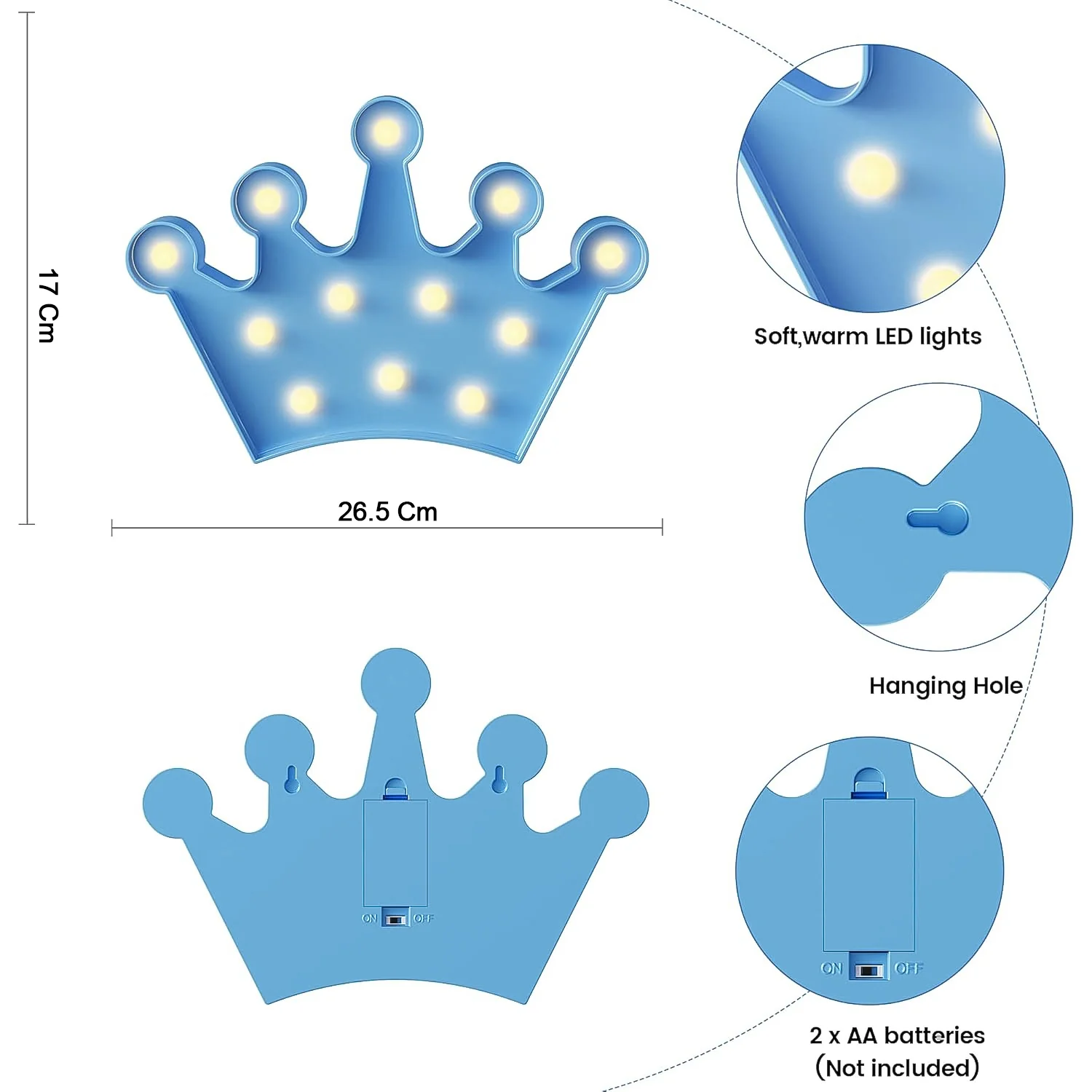 Crown Shaped LED Decorative Night Lamp (1 Pc) - Image 6
