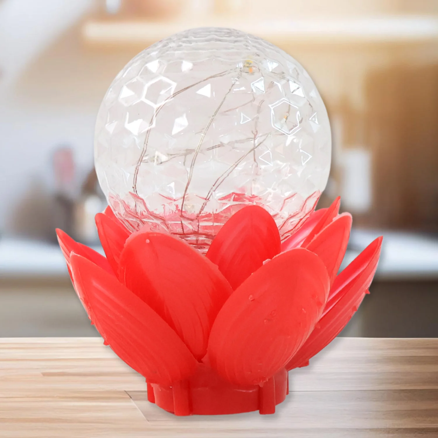 Crystal Ball Lotus LED Decorative Light (1 Pc) - Image 3