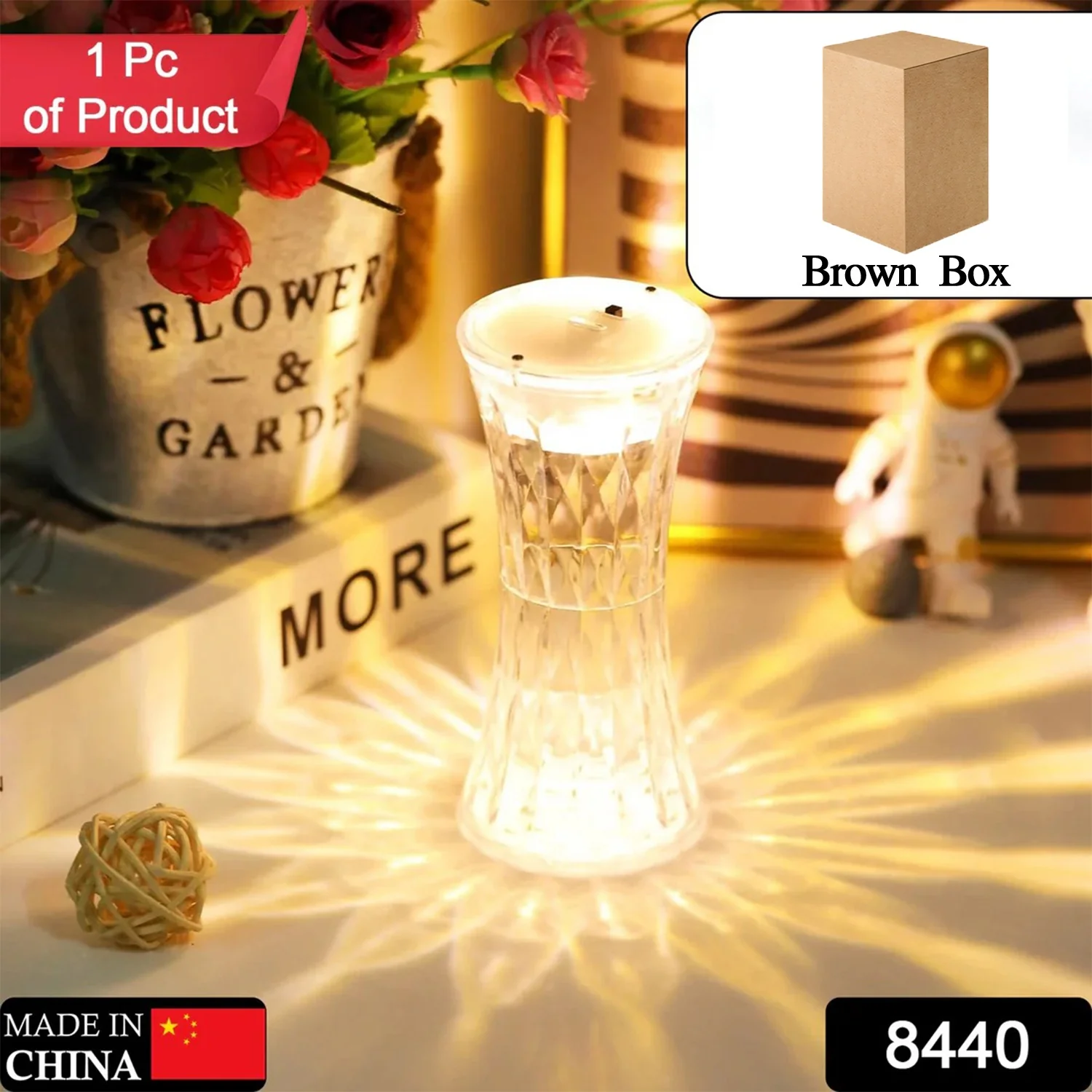 Crystal Table Lamp – Universal Soft Night Light (1 Pc) - Image 2