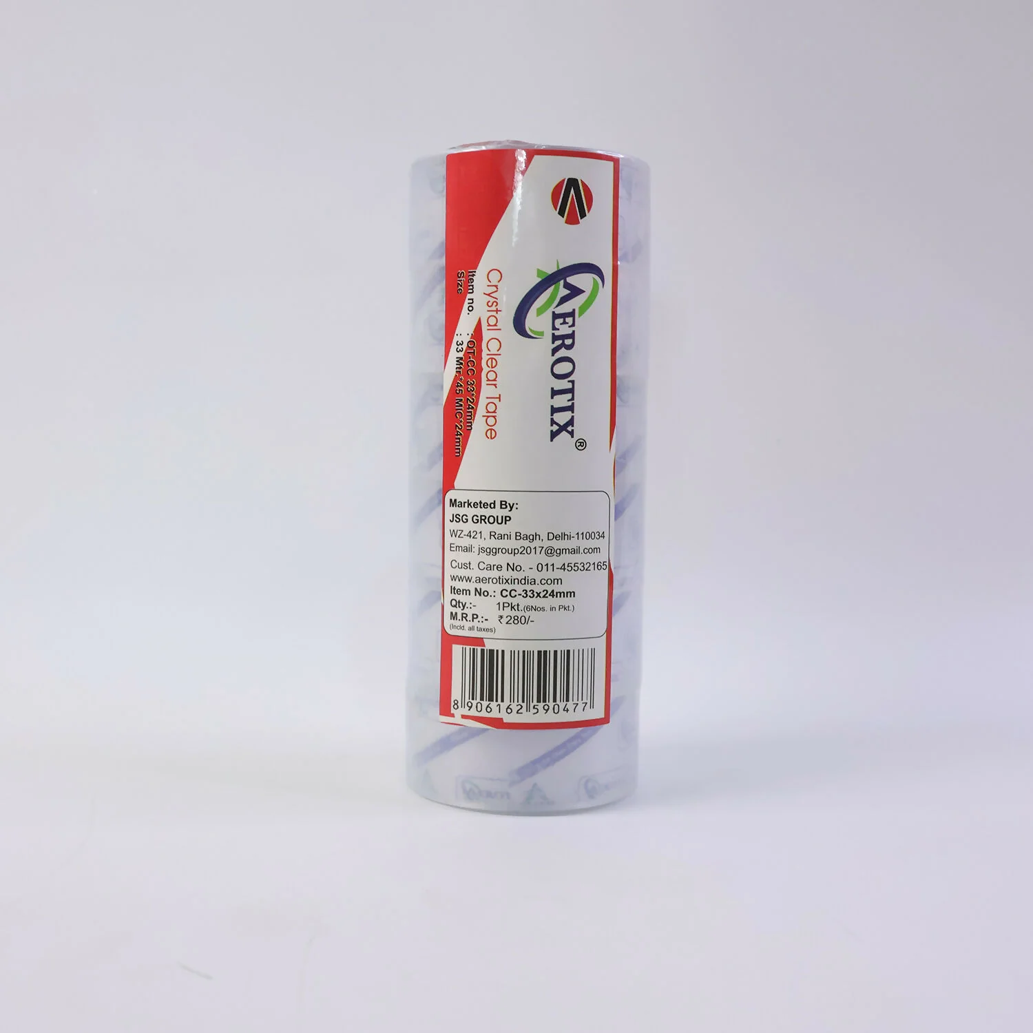 Crystal Clear Cello Tape Transparent Adhesive Packing Tape Rolls (33x24mm/6Pcs) - Image 4