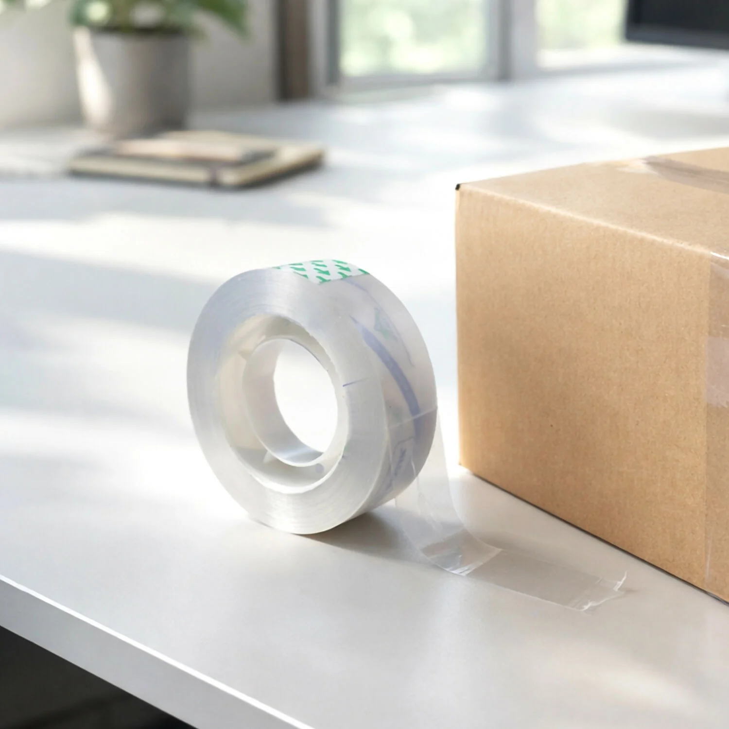 Crystal Clear Cello Tape Transparent Adhesive Packing Tape Rolls (33x18mm/8Pcs) - Image 2