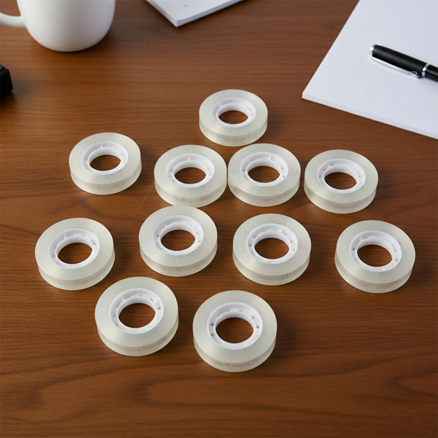 Crystal Clear Cello Tape Transparent Adhesive Packing Tape Rolls (33x18mm/8Pcs) - Image 4