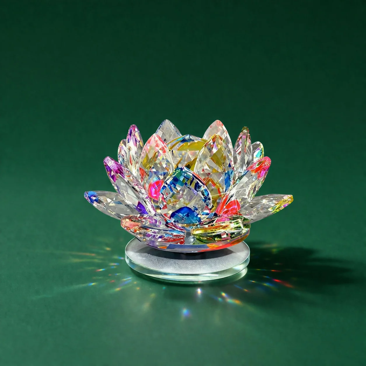 Crystal Cut Decorative Glass Lamp Shade Table Decor Showpiece - Image 4