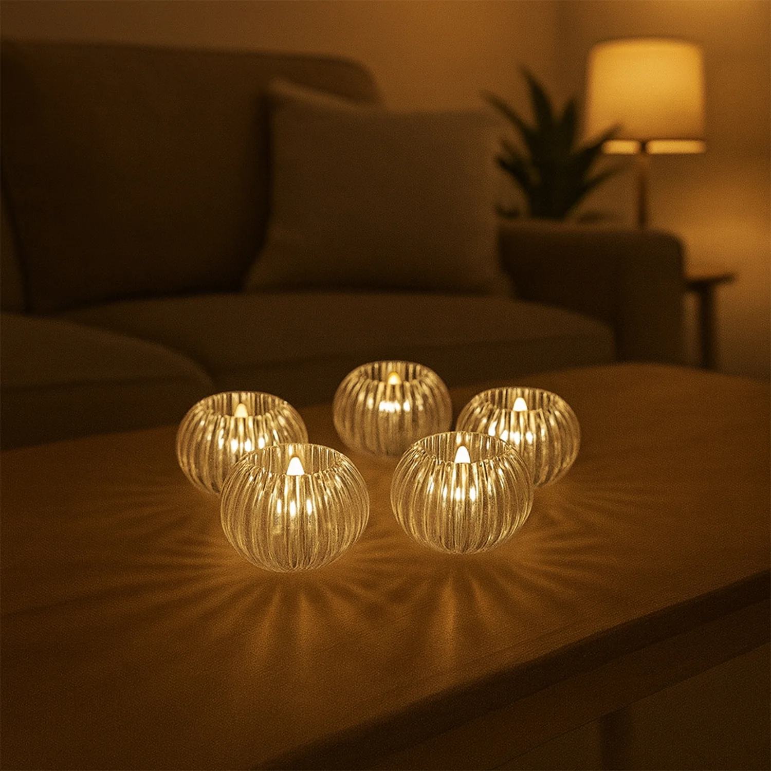 Crystal Design LED Flameless Tealight Candles (6 Pc) - Image 3