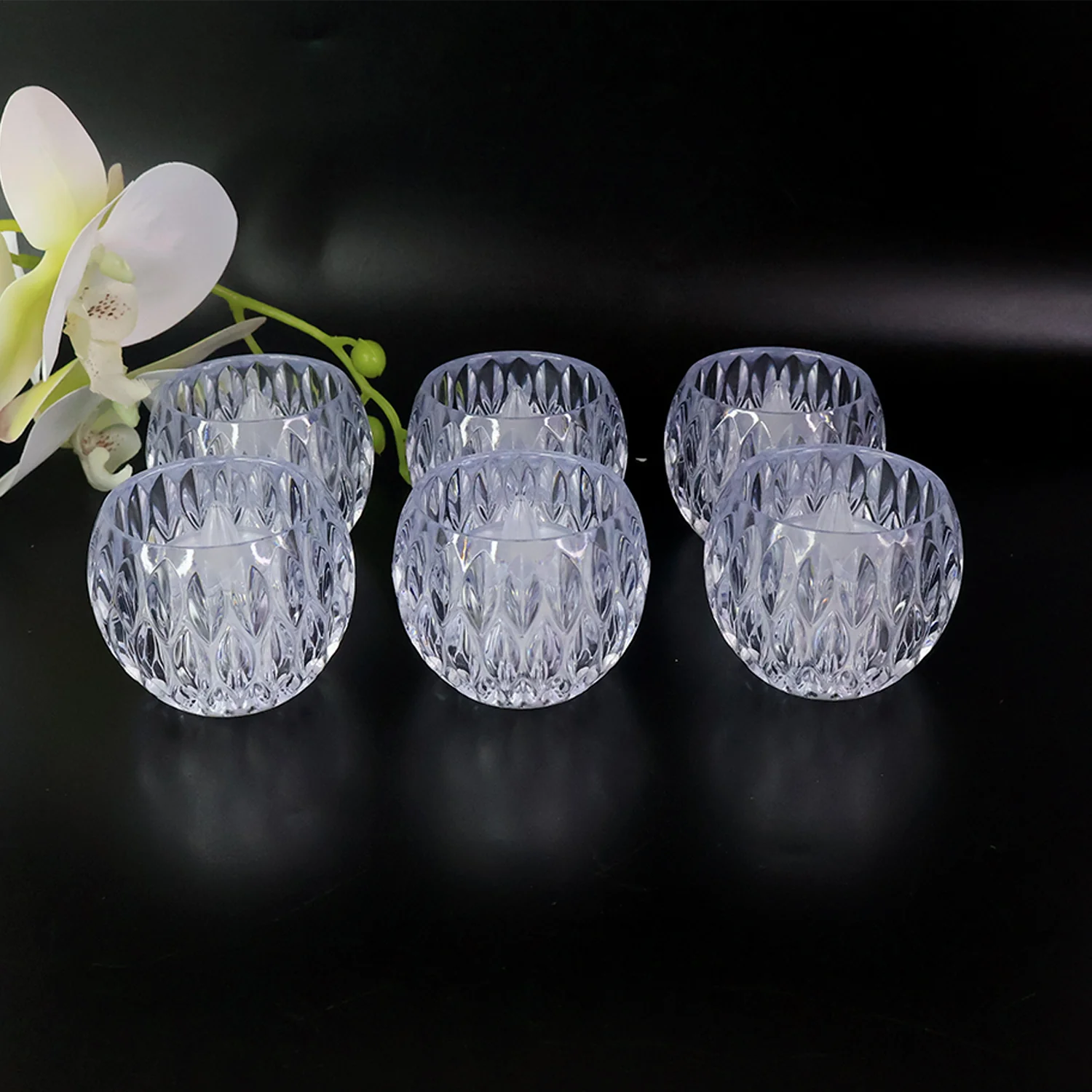 Crystal Design LED Tealight Candles (6 Pc / Set) - Image 3