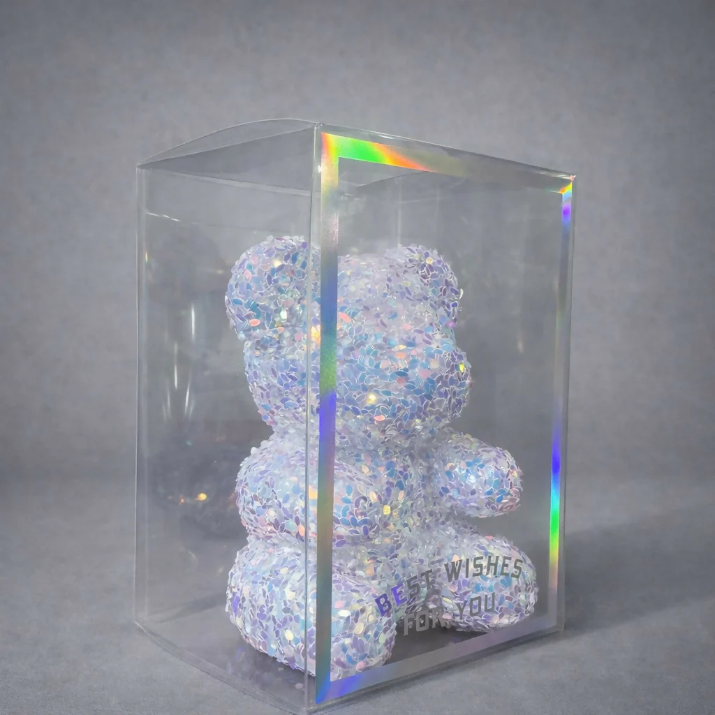 Crystal Glitter Teddy Bear Showpiece with Gift Display Box - Image 3