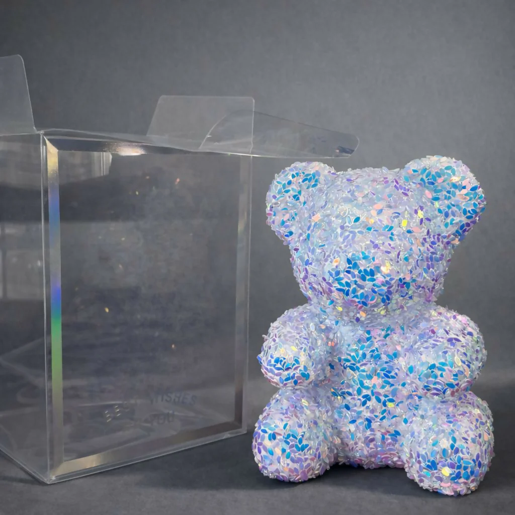 Crystal Glitter Teddy Bear Showpiece with Gift Display Box - Image 4