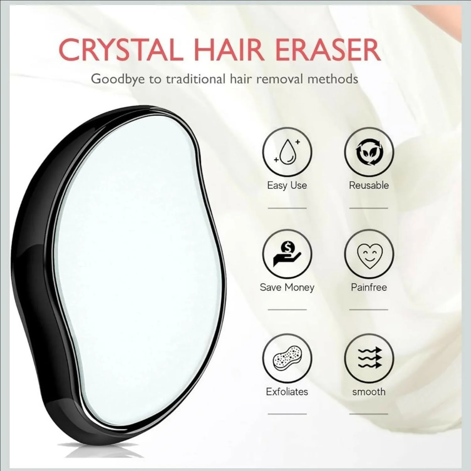 Crystal Hair Eraser for Painless Hair Removal & Skin Exfoliation Tool (ANY COLOR) - Image 3