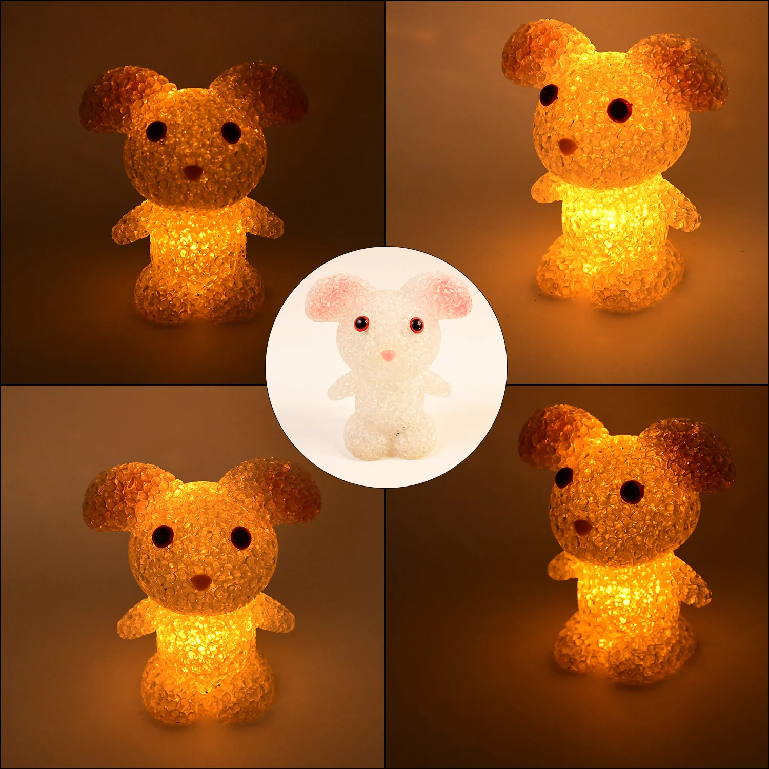 Crystal LED Night Light Lamp – Cute Glowing Animal Decorative Light (1 Pc) - Image 3