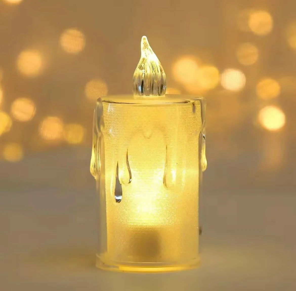 Crystal Melt Trio | Set of 3 pc light Candles Table Centrepiece Flameless Candles Transparent Small Tea Wax Birthday Proposal INS Desktop Decoration Create Atmosphere Candles Tea Lights, Diwali - Image 2