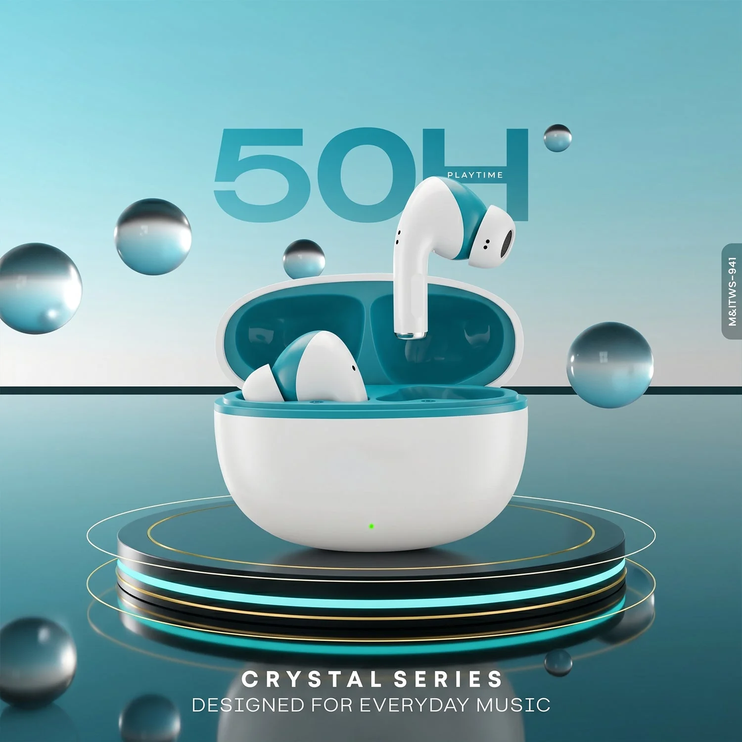 Crystal Series Wireless Bluetooth Earbuds (1 Pc) - Image 3