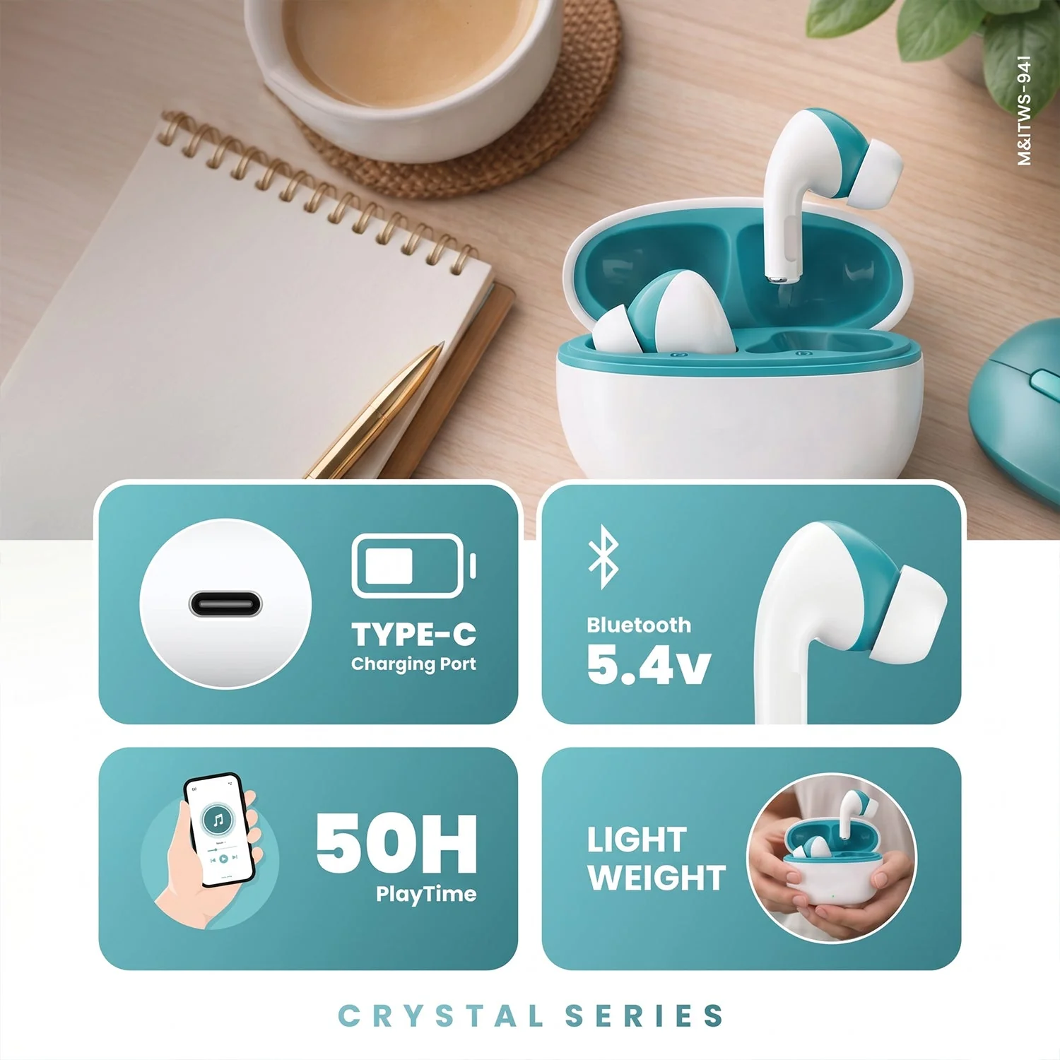 Crystal Series Wireless Bluetooth Earbuds (1 Pc) - Image 6