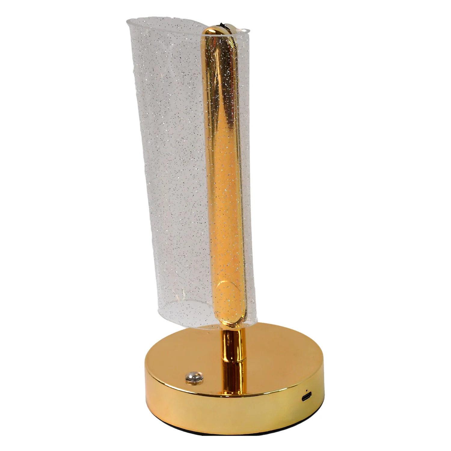 Crystal Table Lamp Sparkle Design Golden Base LED Decorative Bedside Lamp - Image 5